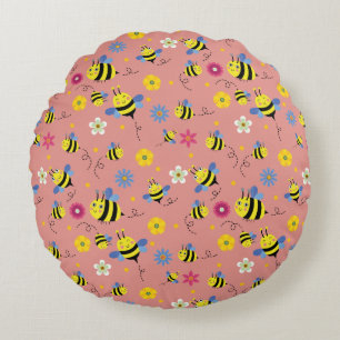 Cojín Redondo Jardín Sweet Bee Blossom