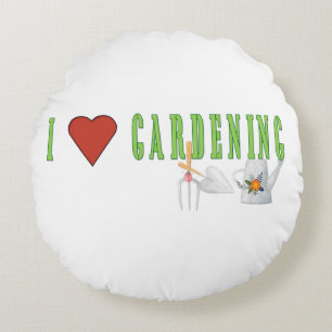 Cojín Redondo Jardinería de amor