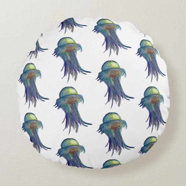 Cojín Redondo Jellyfish (Anverso)
