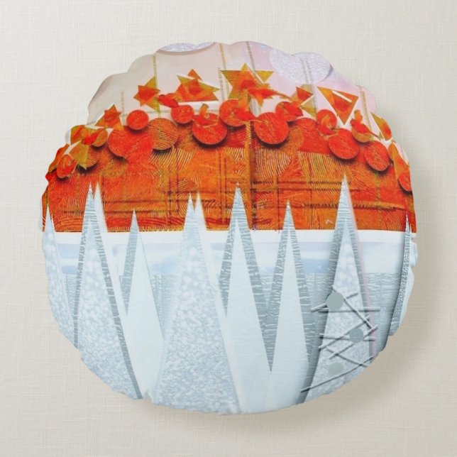 COJÍN REDONDO JESSICA ANNE FRANK "WINTER"  (Anverso)