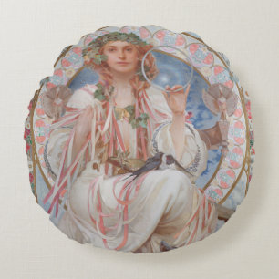 Cojín Redondo Josephine Crane Bradley como Lavia de Alphonse Muc
