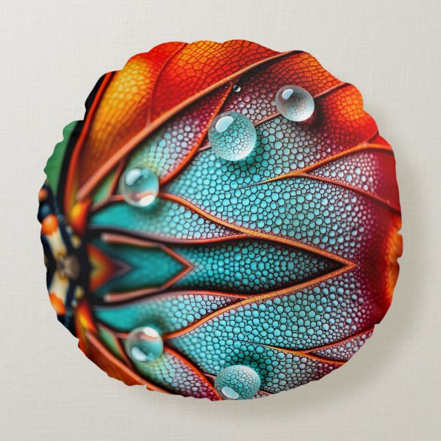 Cojín Redondo Joyas en un ala feroz (Anverso)