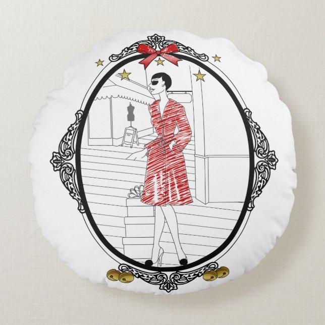 Cojín Redondo Joyeuses Fêtes (Anverso)