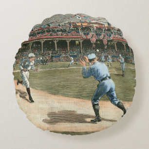 Cojín Redondo Juego de béisbol de la liga nacional 1886