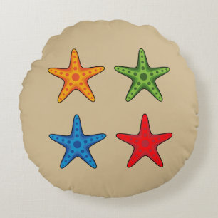 Cojín Redondo Juego de Starfish Personalizado de color