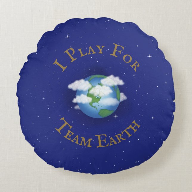 Cojín Redondo Juego por Team Earth en Global Issues Team Player (Anverso)