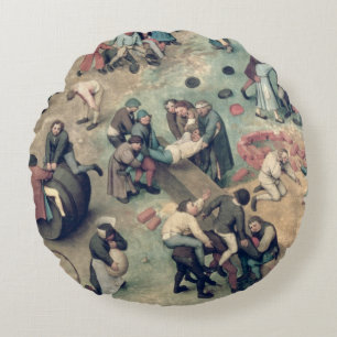 Cojín Redondo Juegos infantiles: detalle de abajo a la derecha