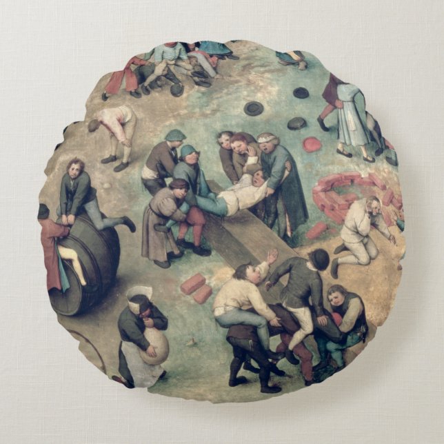 Cojín Redondo Juegos infantiles: detalle de abajo a la derecha (Anverso)