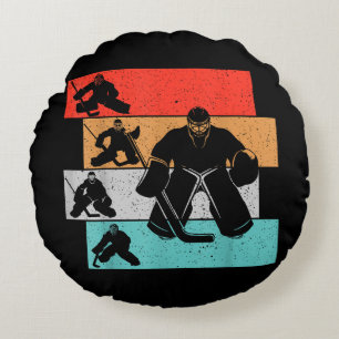 Cojín Redondo Jugador de hockey sobre hielo