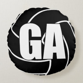 Cojín Redondo Jugadores de Netball - Ataque de gol - GA