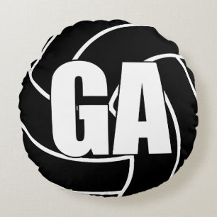 Cojín Redondo Jugadores de Netball - Ataque de gol - GA