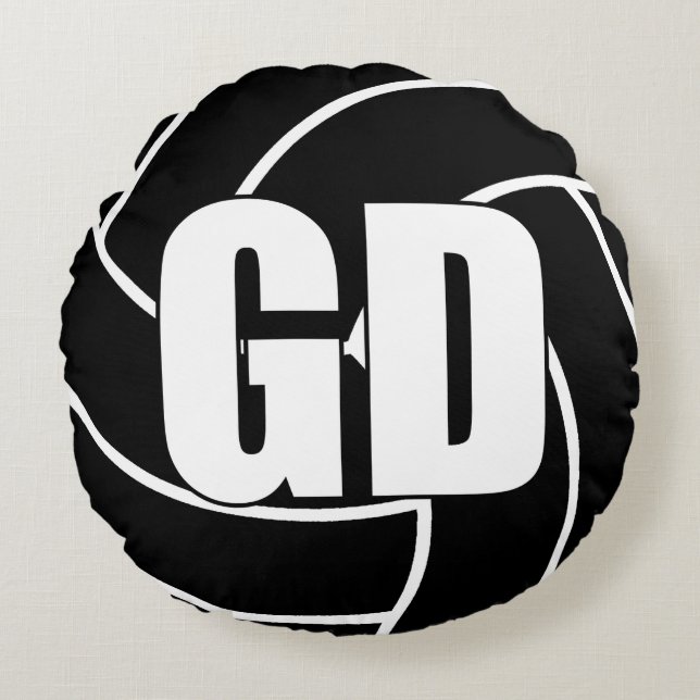 Cojín Redondo Jugadores de Netball - Defensa de gol - GD (Anverso)