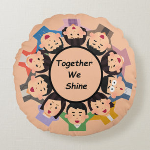 Cojín Redondo Juntos brillamos - Unidad