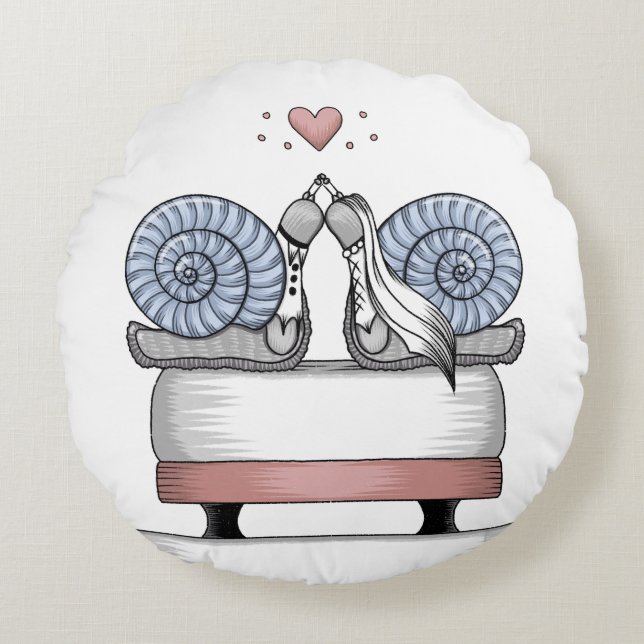 Cojín Redondo Just married (Anverso)