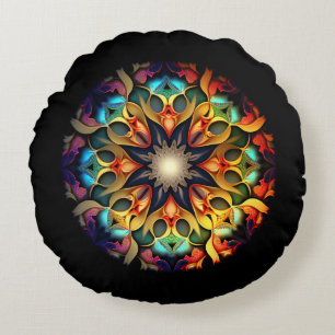 Cojín Redondo Kaleidoscope Mandala Flower Design-23091