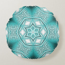 Cojín Redondo Kaleidoscopio Ártico