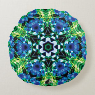 Cojín Redondo Kaleidoscopio cristalmarino