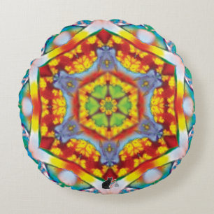 Cojín Redondo Kaleidoscopio de centro