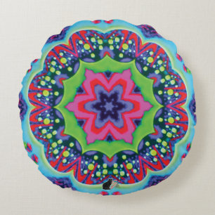 Cojín Redondo Kaleidoscopio lúcido