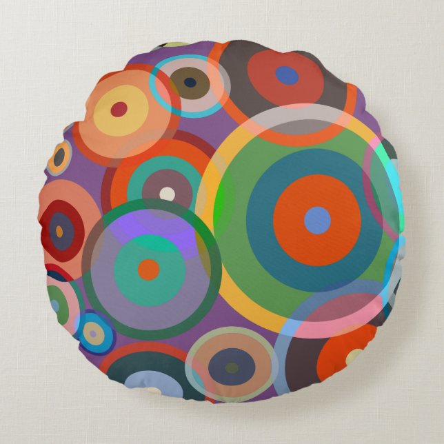 Cojín Redondo Kandinsky No. 4 (Anverso)