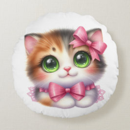 Cojín Redondo kawai cat