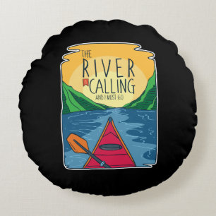 Cojín Redondo Kayak - El Río Llama Y Debo Ir