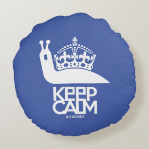 COJÍN REDONDO KEEP CALM NO WORDS BY MASANSER
