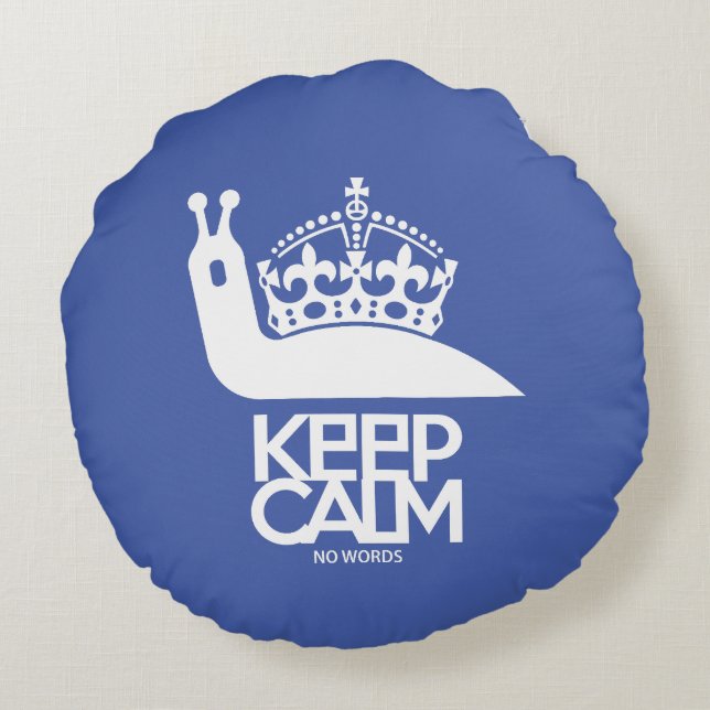 COJÍN REDONDO KEEP CALM NO WORDS BY MASANSER (Reverso)
