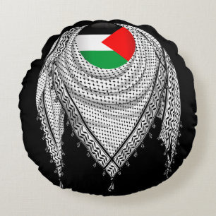 Cojín Redondo Keffiyeh palestino Scarf tejido tradicional