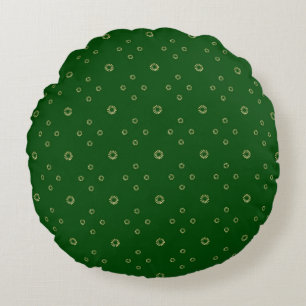 Cojín Redondo Kelly Verde   Zinnia Dorada Sol