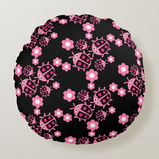 Cojín Redondo Kids Coccinellidae ladybug (Anverso)