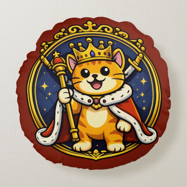Cojín Redondo King George - Royal Whiskers (Anverso)
