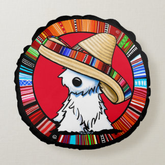 Cojín Redondo KiniArt Fiesta Westie
