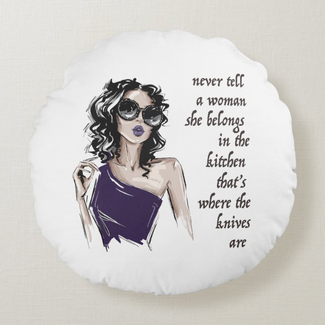 Cojín Redondo Kitchen Knives pertenece (Anverso)