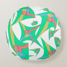 Kites of Connection Throw Pillow, Round Pillow