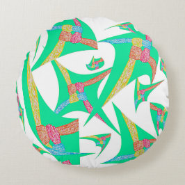 Cojín Redondo Kites of Connection Throw Pillow, Round Pillow