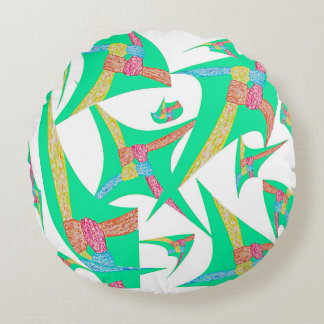 Cojín Redondo Kites of Connection Throw Pillow, Round Pillow