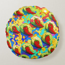 Cojín Redondo Kiwi Inferno - Imperio de la Piña