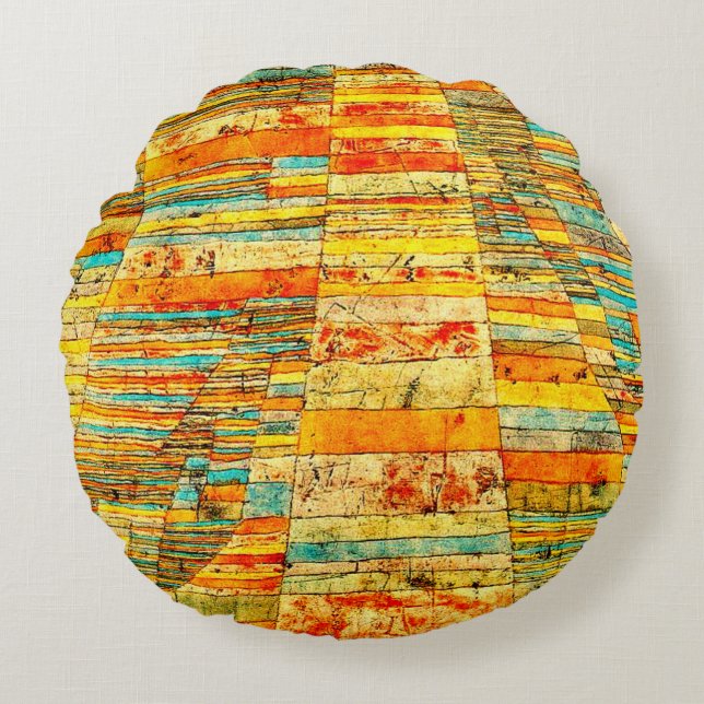 Cojín Redondo Klee - Carreteras y Caminos Vecinales (Anverso)