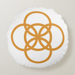 Cojín Redondo Knot de oro