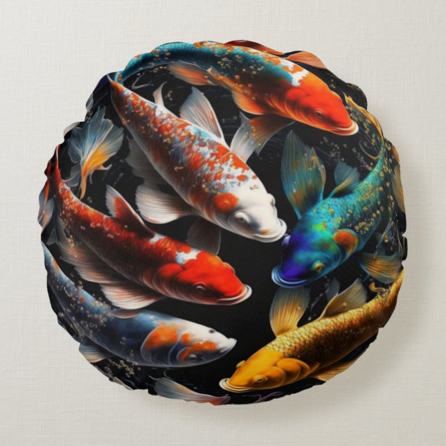 Cojín Redondo Koi Fish (Anverso)