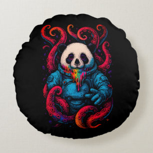 Cojín Redondo Kraken Panda Cósmico