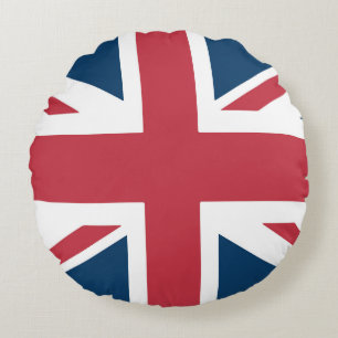 Cojín Redondo La bandera británica Union Jack