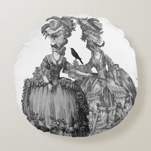 Cojín Redondo La bola de halloween y la lámpara de araña (Anverso)