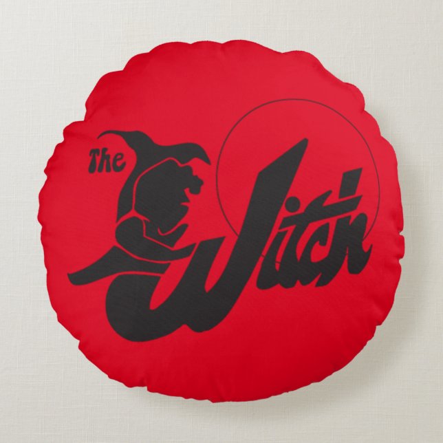 Cojín Redondo La bruja (Anverso)