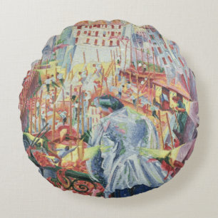 Cojín Redondo La calle entra en la casa, 1911