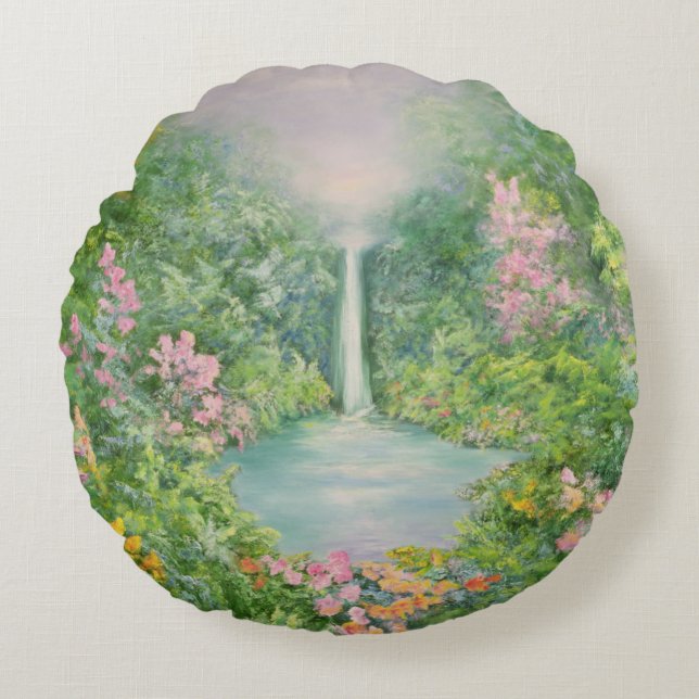 Cojín Redondo La cascada 1997 (Anverso)