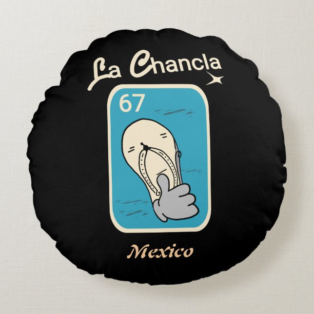 Cojín Redondo La Chancla 67  (Anverso)