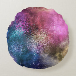 Cojín Redondo La colorida galaxia
