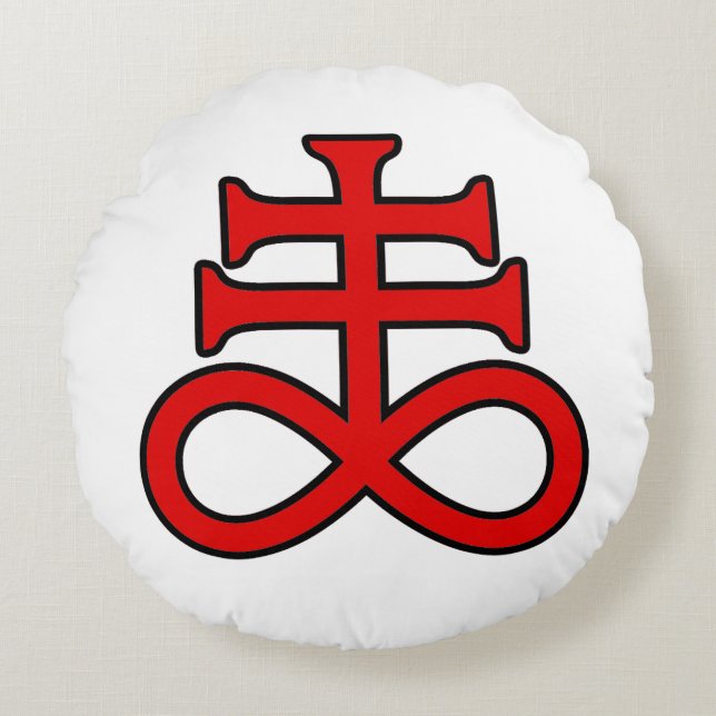 Cojín Redondo La Croix de l'Alchimiste Noir (Anverso)
